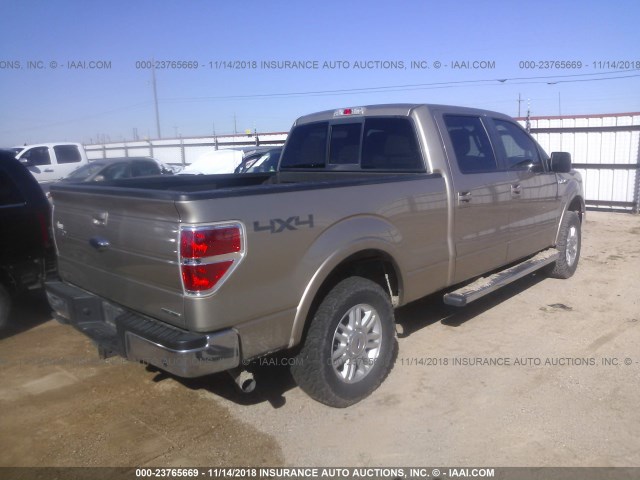 1FTFW1EF1CFD08565 - 2012 FORD F150 SUPERCREW Qəhvəyi foto 4
