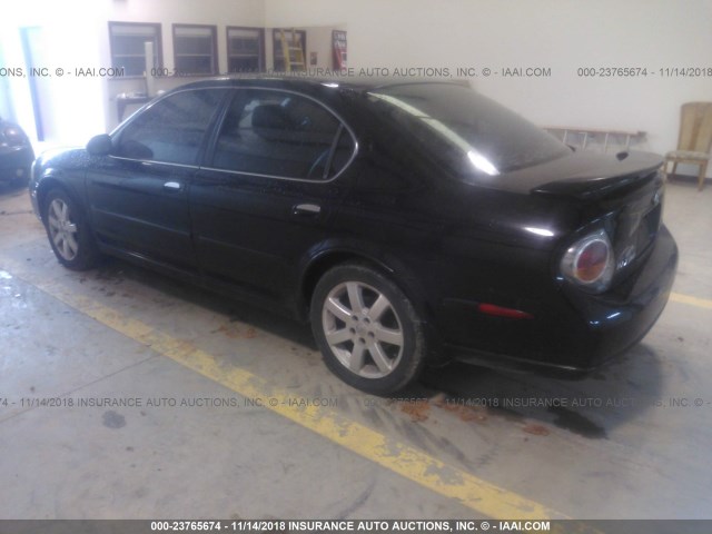 JN1DA31A13T403742 - 2003 NISSAN MAXIMA GLE/SE BLACK photo 3