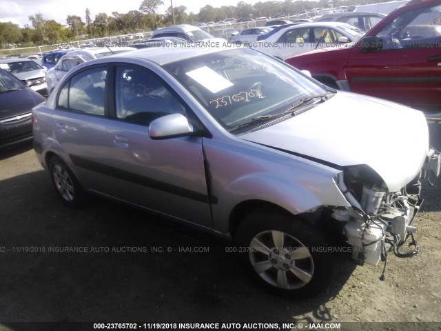 KNADE123976240202 - 2007 KIA RIO LX/SX SILVER photo 1