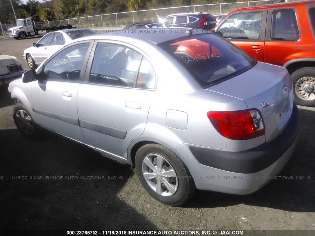 KNADE123976240202 - 2007 KIA RIO LX/SX SILVER photo 3