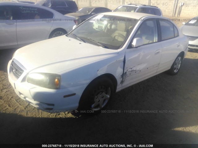 KMHDN46D45U009333 - 2005 HYUNDAI ELANTRA GLS/GT WHITE photo 2