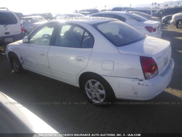 KMHDN46D45U009333 - 2005 HYUNDAI ELANTRA GLS/GT WHITE photo 3