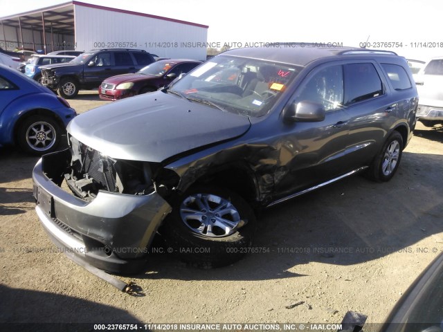 1C4RDHAG5CC146838 - 2012 DODGE DURANGO SXT GRAY photo 2