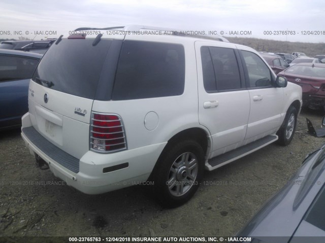 4M2DU86W53ZJ06695 - 2003 MERCURY MOUNTAINEER  WHITE photo 4