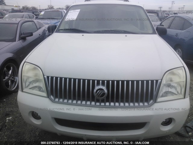 4M2DU86W53ZJ06695 - 2003 MERCURY MOUNTAINEER  WHITE photo 6