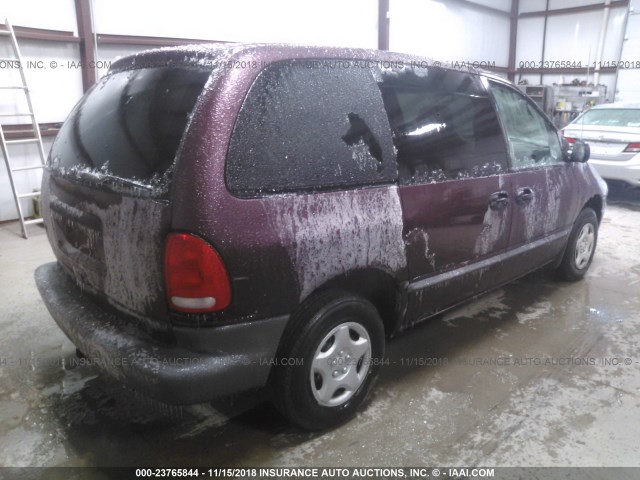 2B4GP2537YR769943 - 2000 DODGE CARAVAN PURPLE photo 4