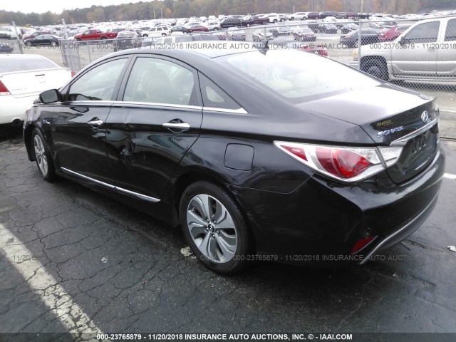 KMHEC4A45DA089713 - 2013 HYUNDAI SONATA HYBRID BLACK photo 3