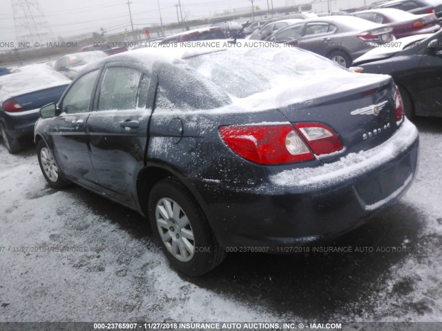 1C3LC46K08N195802 - 2008 CHRYSLER SEBRING LX BLUE photo 3