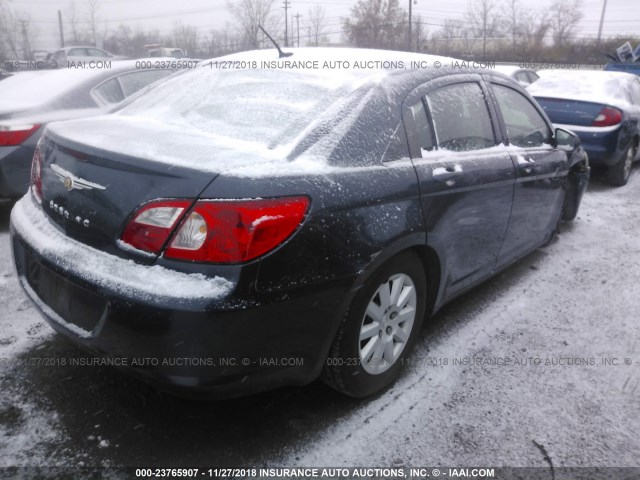 1C3LC46K08N195802 - 2008 CHRYSLER SEBRING LX BLUE photo 4