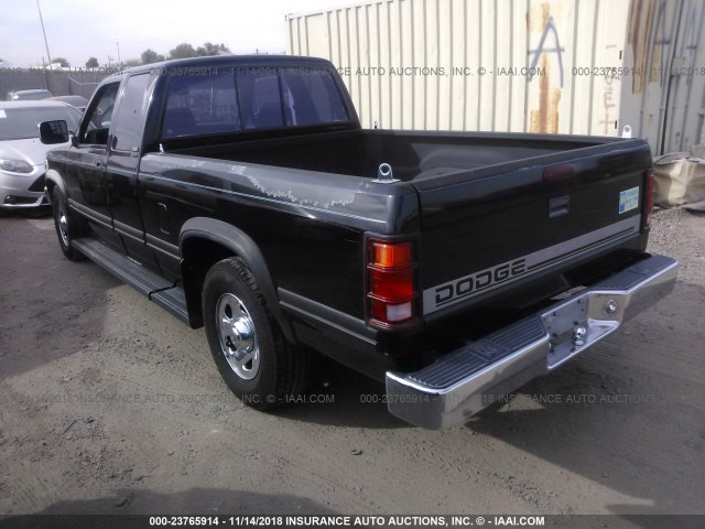 1B7GL23Y0SS213122 - 1995 DODGE DAKOTA BLACK photo 3