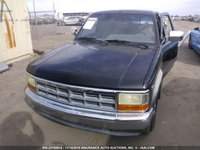 1B7GL23Y0SS213122 - 1995 DODGE DAKOTA BLACK photo 6