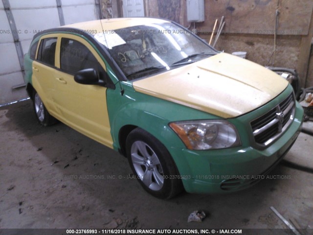 1B3CB4HA8AD618741 - 2010 DODGE CALIBER SXT YELLOW photo 1