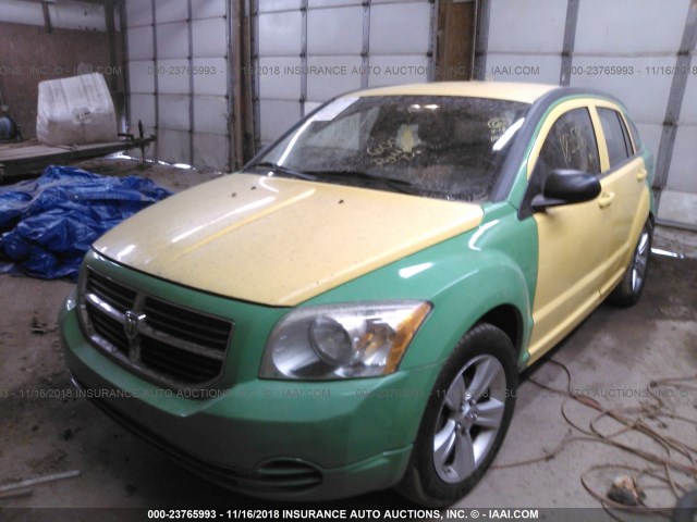 1B3CB4HA8AD618741 - 2010 DODGE CALIBER SXT YELLOW photo 2