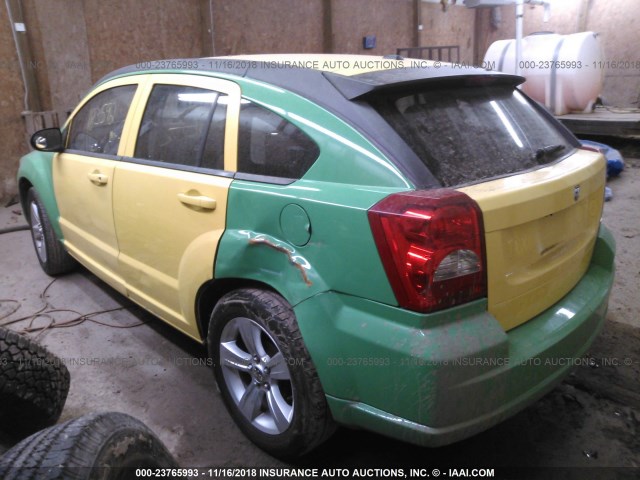 1B3CB4HA8AD618741 - 2010 DODGE CALIBER SXT YELLOW photo 3