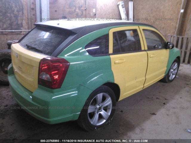 1B3CB4HA8AD618741 - 2010 DODGE CALIBER SXT YELLOW photo 4