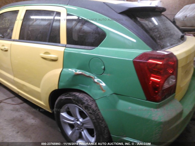 1B3CB4HA8AD618741 - 2010 DODGE CALIBER SXT YELLOW photo 6