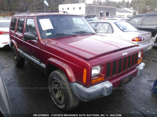 1J4FF68S0XL652508 - 1999 JEEP CHEROKEE SPORT/CLASSIC RED photo 1