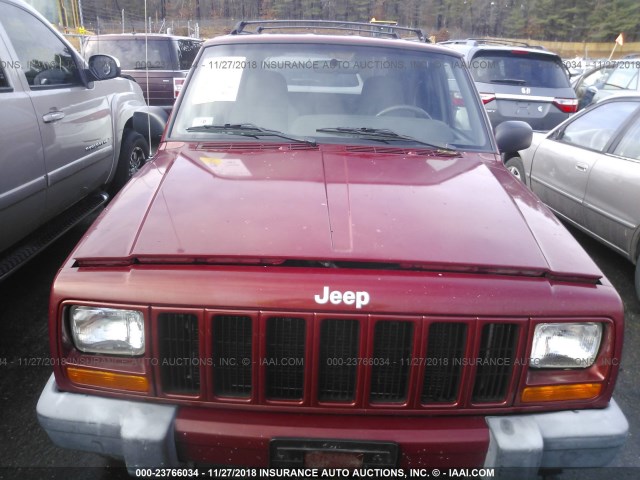 1J4FF68S0XL652508 - 1999 JEEP CHEROKEE SPORT/CLASSIC RED photo 6