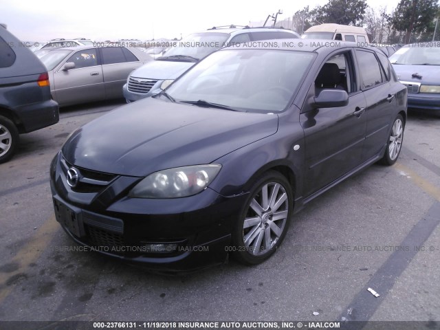 JM1BK34MX71693892 - 2007 MAZDA SPEED 3 BLACK photo 2