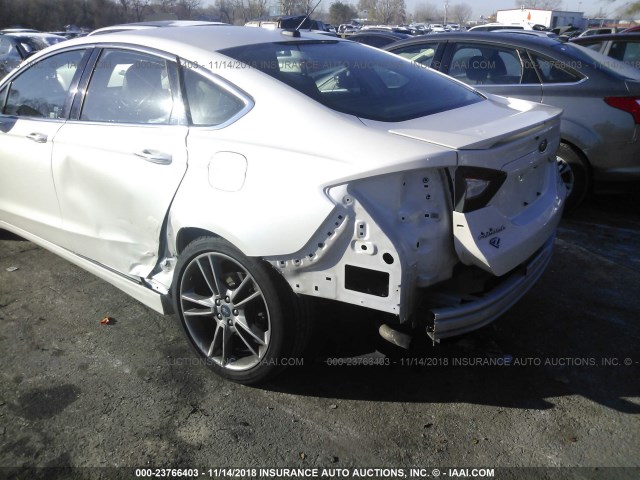 3FA6P0K90ER100212 - 2014 FORD FUSION TITANIUM WHITE photo 6