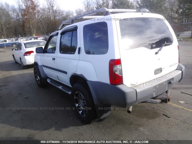 5N1ED28Y01C518976 - 2001 NISSAN XTERRA XE/SE WHITE photo 3