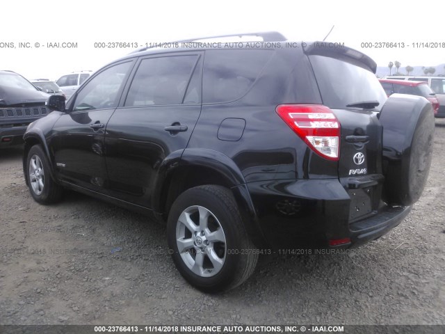 2T3YK4DV8BW012762 - 2011 TOYOTA RAV4 LIMITED BLACK photo 3