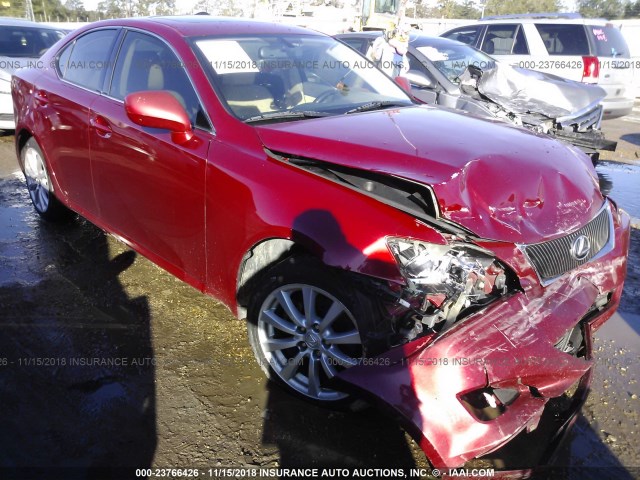 JTHCK262962006001 - 2006 LEXUS IS 250 RED photo 1