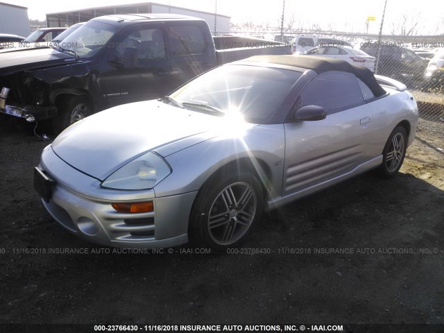 4A3AE75H03E001800 - 2003 MITSUBISHI ECLIPSE SPYDER GTS SILVER photo 2