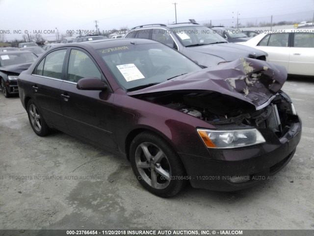 5NPEU46F17H206969 - 2007 HYUNDAI SONATA SE/LIMITED MAROON photo 1