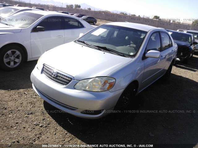 1NXBR32E15Z484829 - 2005 TOYOTA COROLLA CE/LE/S SILVER photo 2