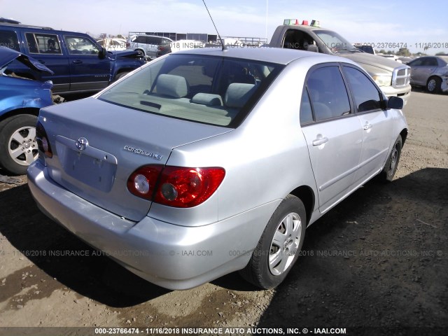 1NXBR32E15Z484829 - 2005 TOYOTA COROLLA CE/LE/S SILVER photo 4