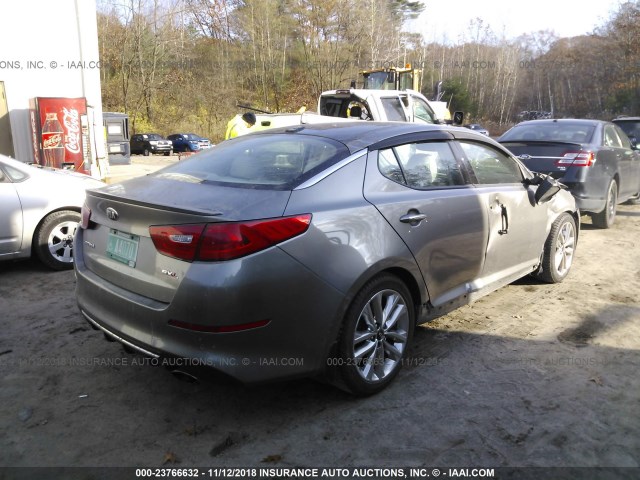 5XXGR4A64FG358823 - 2015 KIA OPTIMA SX GRAY photo 4