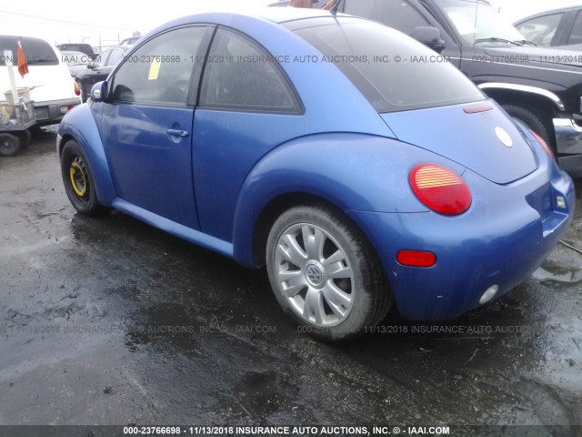 3VWCD21C03M442152 - 2003 VOLKSWAGEN NEW BEETLE GLS BLUE photo 3