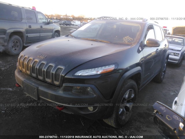 1C4PJMBS1FW668428 - 2015 JEEP CHEROKEE TRAILHAWK 黑色 照片 2
