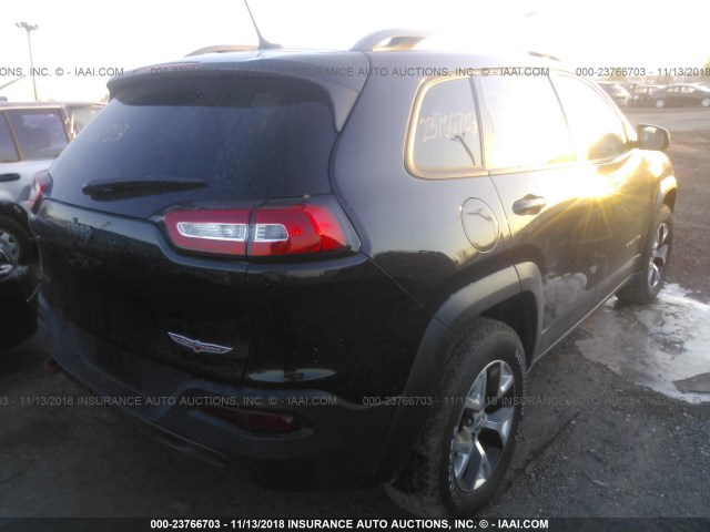 1C4PJMBS1FW668428 - 2015 JEEP CHEROKEE TRAILHAWK 黑色 照片 4