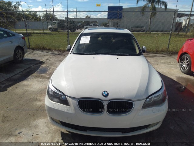 WBANU53508C110259 - 2008 BMW 528 I WHITE photo 6