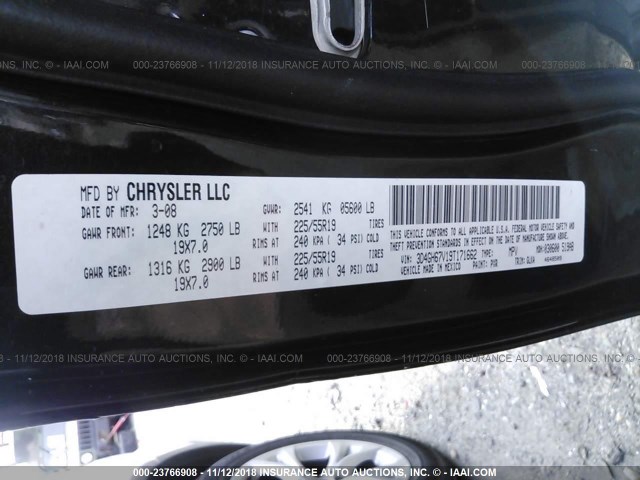 3D4GH67V19T171662 - 2009 DODGE JOURNEY R/T BLACK photo 9