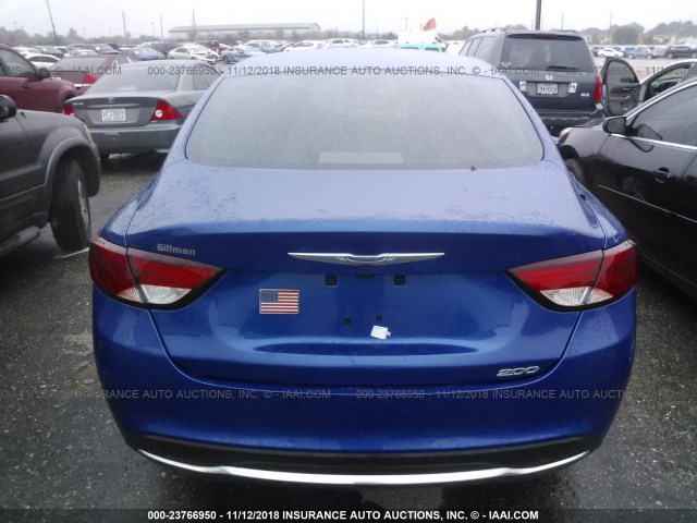 1C3CCCAB2GN118980 - 2016 CHRYSLER 200 LIMITED BLUE photo 6