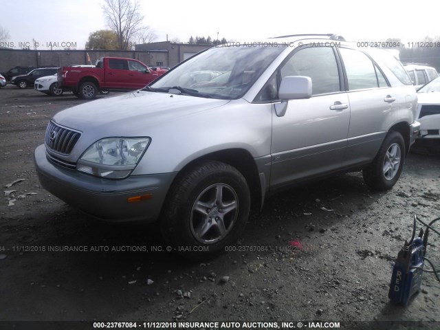 JTJHF10U020260389 - 2002 LEXUS RX 300 SILVER photo 2