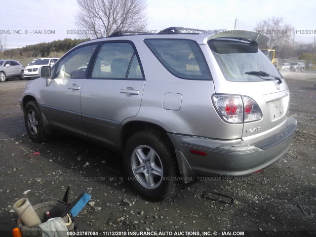 JTJHF10U020260389 - 2002 LEXUS RX 300 SILVER photo 3