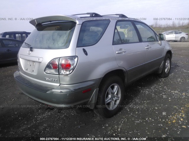 JTJHF10U020260389 - 2002 LEXUS RX 300 SILVER photo 4