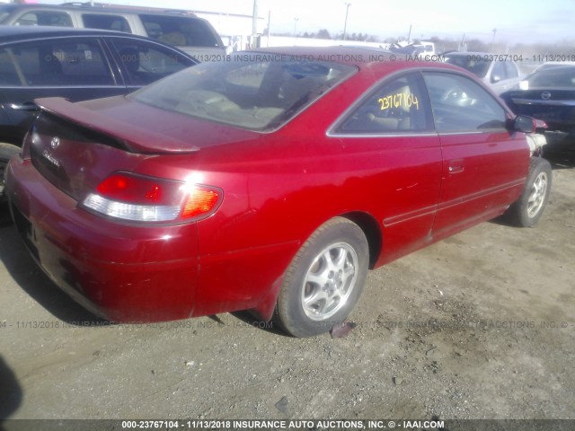 2T1CG22P5YC324156 - 2000 TOYOTA CAMRY SOLARA SE MAROON photo 4