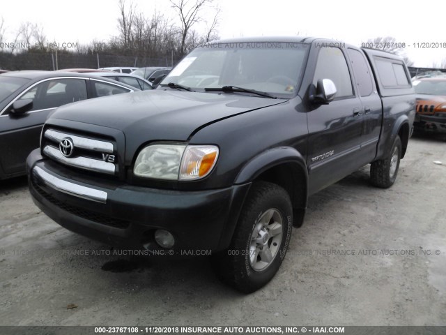 5TBBT44105S470276 - 2005 TOYOTA TUNDRA ACCESS CAB SR5 GREEN photo 2