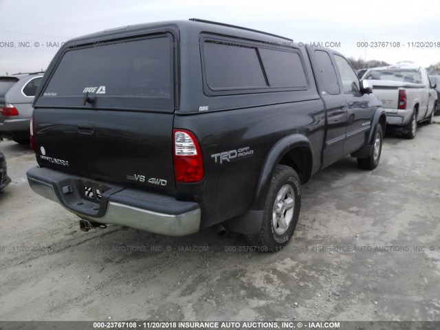 5TBBT44105S470276 - 2005 TOYOTA TUNDRA ACCESS CAB SR5 GREEN photo 4
