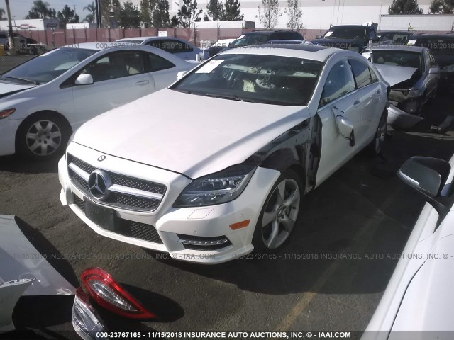 WDDLJ7DB9DA063215 - 2013 MERCEDES-BENZ CLS 550 WHITE photo 2