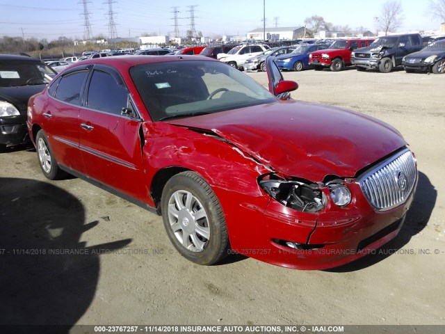 2G4WC582581235252 - 2008 BUICK LACROSSE CX RED photo 1