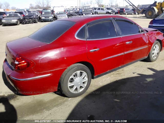 2G4WC582581235252 - 2008 BUICK LACROSSE CX RED photo 4