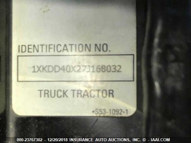 1XKDD40X27J168032 - 2007 KENWORTH T800 T800 Unknown photo 10