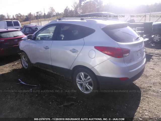KM8JU3AC8CU520748 - 2012 HYUNDAI TUCSON GLS/LIMITED 银色 照片 3