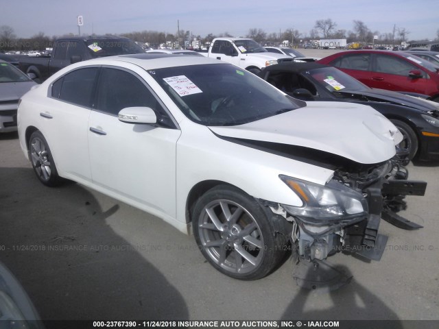 1N4AA5AP8BC806329 - 2011 NISSAN MAXIMA S/SV WHITE photo 1